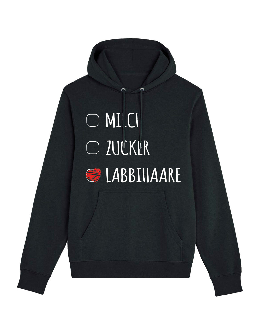 Hoodie "Milch, Zucker, Labbihaare"